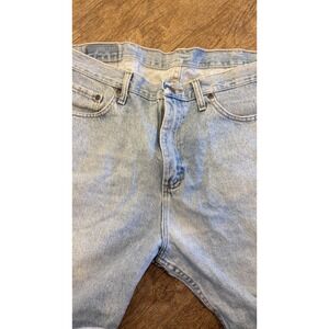 Wrangler Premium Quality Mens Denim Shorts Light Wash Blue Size 36 Vintage Style